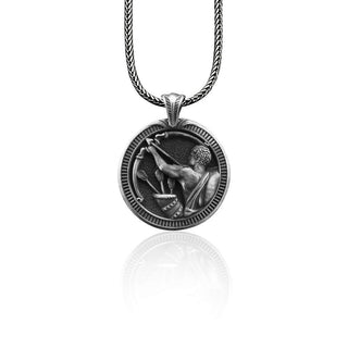 Sagittarius Handmade Sterling Silver Men Charm Necklace, Sagittarius Zodiac Sign Men Jewelry, Horoscope Necklace, Sagittarius Birthday Gift