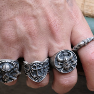 Viking Thor Handmade Sterling Silver Men Signet Ring, Norse Mythology Signet Ring, Viking Norse Mythology Silver Men Jewelry, Ring for men