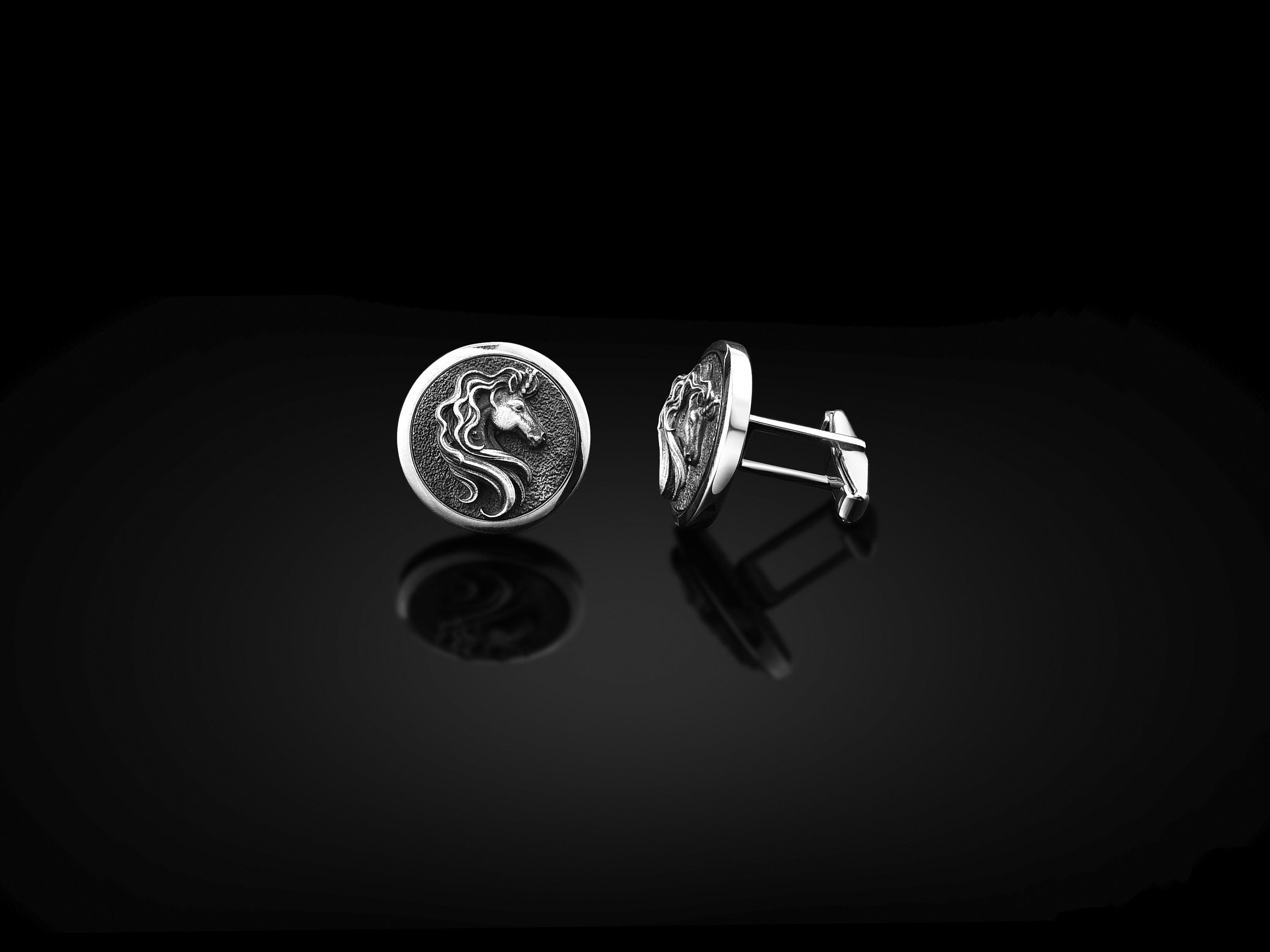 Medusa Gorgoneion ancient copy coin silver cufflinks, men's cufflinks, men's jewelry, men's buying gift Cufflinks