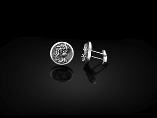 Gorgon Medusa Cufflinks, Sterling Silver Greek Medusa Head Cufflinks, Silver Wedding Gift Cufflinks, Gold Plated Cufflinks, Gift For Mens