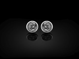 Gorgon Medusa Cufflinks, Sterling Silver Greek Medusa Head Cufflinks, Silver Wedding Gift Cufflinks, Gold Plated Cufflinks, Gift For Mens