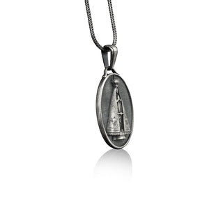 Silver virgin mary pendant necklace, Personalized catholic necklace for women, Religious necklace for christian mama