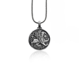 Gryphon Lion Necklace for Men, Greek Mythology Pendant, Gryphon Amulet, Fairytale Creature Neclşace, Gift Jewelry For Men