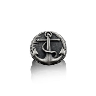 Compass Handmade Sterling Silver Men Ring, Wayfinder Star Silver Men Jewelry, Sailor Ring, Traveler Silver Engraved Men's Ring, Gift For Men
