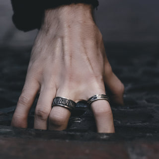 Drapery Handmade Sterling Silver Men Band Ring, Wrinkled Wedding Ring, Dainty Ring, Engagement Ring, Anniversary Ring, Minimalist Ring