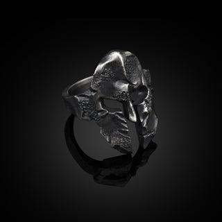 Mens Spartan Ring, Spartan Helmet Men Ring, Sterling Silver Helmet Rings, Spartan Men Jewelry, Silver Warrior Men Rings, Men Gift Ring