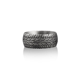 Race Tyre Handmade Sterling Silver Men Band Ring, Fashionable Wedding Ring, Stylish Wedding Band, Ornament Ring, Biker Ring, Minimalist Ring