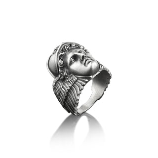 Hermes Herald of Greek Gods Ring, Ancient Greek Mythology Ring For Best Friend, Scriptural Ring For Husband, Goddess Ring For Boyfriend