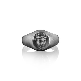 Sterling Silver Hylas Ring for Men, Mythical Hero Ring, Ancient Greek Mythology Jewelry, Mens Signet Ring, Historical Ring, Memorial Gift