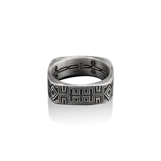 Celtic Motifs Handmade Sterling Silver Men Band Ring, Celtic Wedding Ring, Stackable Mythology Ring, Anniversary Ring, Engagement Ring