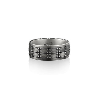 Rectangles 925 Silver Men Wedding Ring, Sterling Silver Men Wedding Jewelry, Engagement Ring, Wedding Band, Promise Ring, Groomsmen Gift
