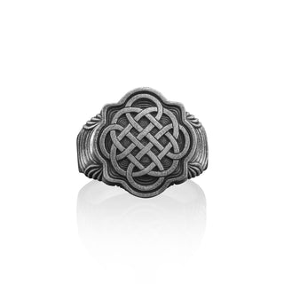 Celtic Handmade Sterling Silver Men Signet Ring, Shivering Waves Mythology Ring, Celtic Men Jewelry, Minimalist Ring, Unique Ring For Men