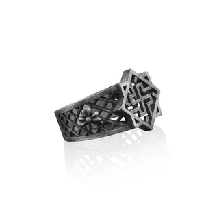 Valkyrie Norse Mythology Handmade Sterling Silver Men Ring, Varangian Silver Men Jewelry, Minimalist Ring, Wedding Ring, Anniversary Gift