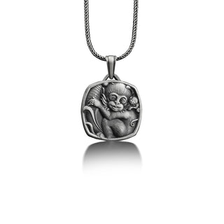 Mother Monkey and Her Baby Necklace, 925 Silver Personalized Necklace, Animal Necklace, Mama Necklace, Customizable Necklace, Family Gift
