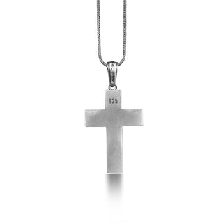 Inri Jesus Christ Crucifix Silver Necklace, Jesus Crucifix Cross Pendant, Christ Faith Necklace, Religious Christ Necklace, Jesus Necklace