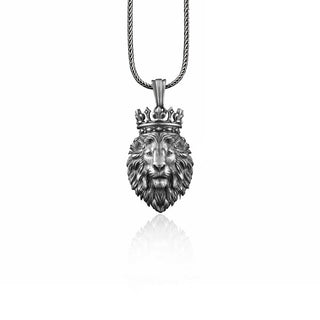 Lion King Silver Mens Necklace, Best Lion Men Necklace, Lion King Charm With Chain, Necklace For Men, BestFriend Gift Necklace, Lion Gift