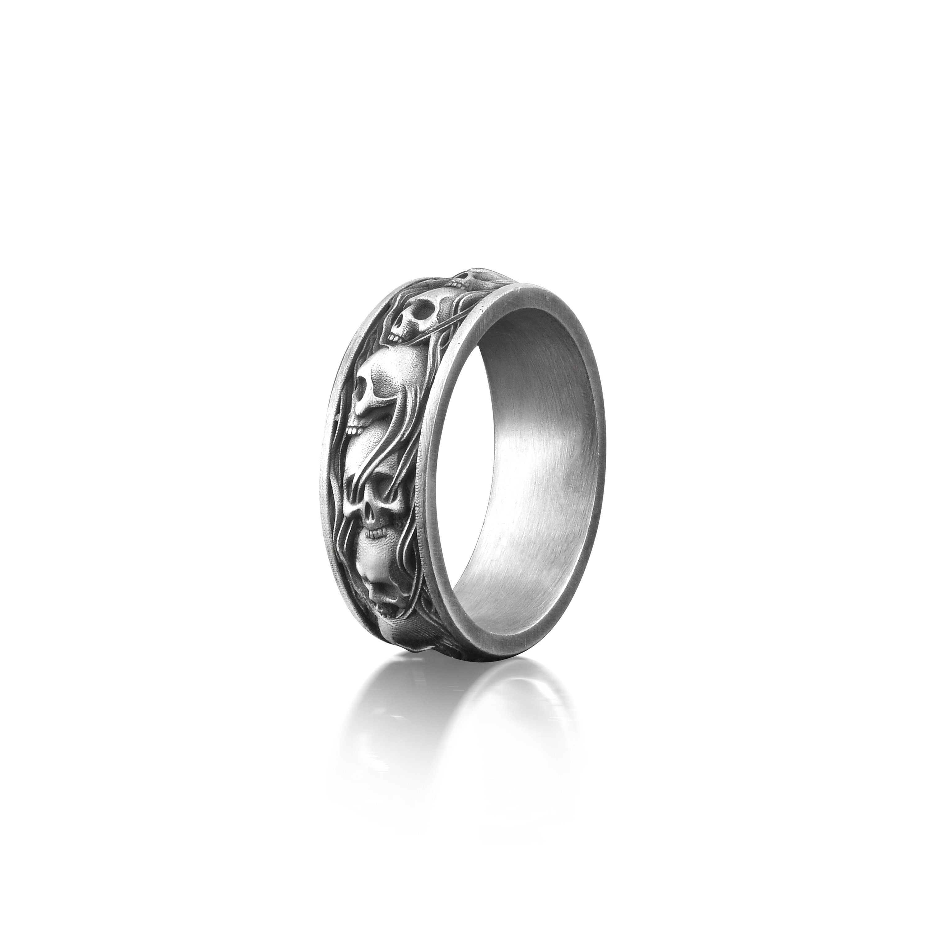 Mens gothic wedding on sale ring