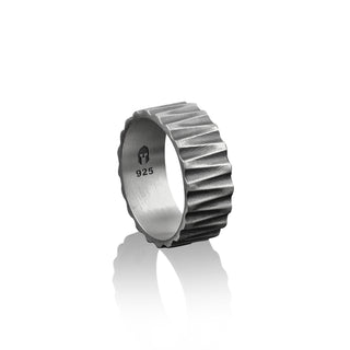 Elegant Band Tungsten Ring for Men in Sterling Silver, Men Wedding Jewelry, Engagement Band, Wedding Ring, Anniversary Ring, Best Man Gift