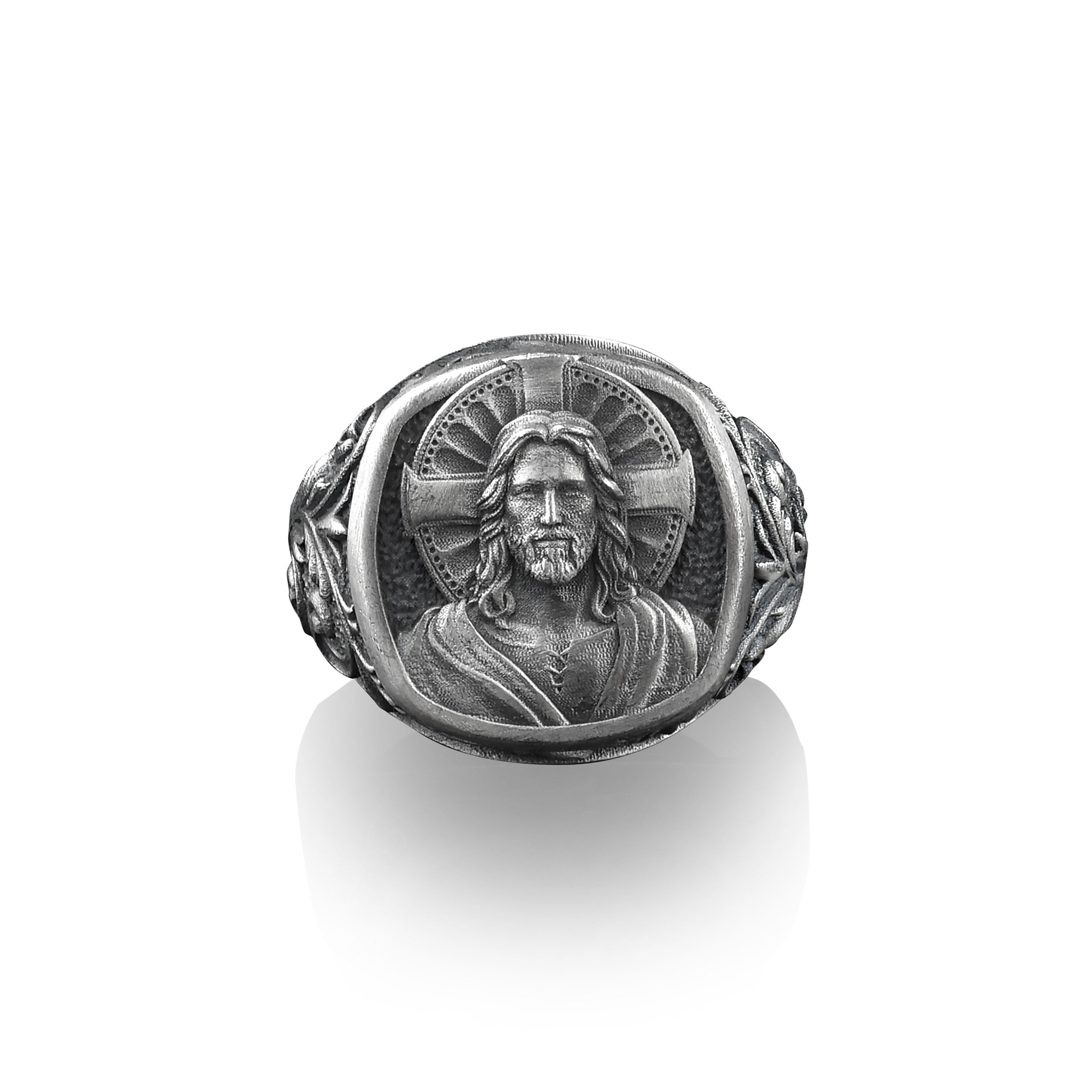 Jesus ring sterling on sale silver