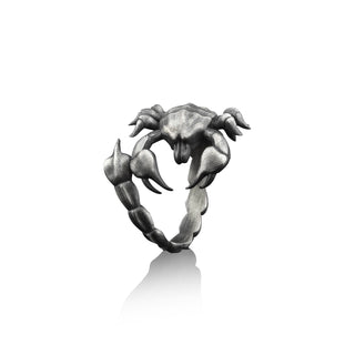 Scorpion Handmade Sterling Silver Men Ring, Scorpio Zodiac Sign Ring, Scorpion Animal Ring, Scorpio Astrology Ring, Scorpion Silver Jewelry