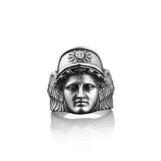 Hermes Herald of Greek Gods Ring, Ancient Greek Mythology Ring For Best Friend, Scriptural Ring For Husband, Goddess Ring For Boyfriend