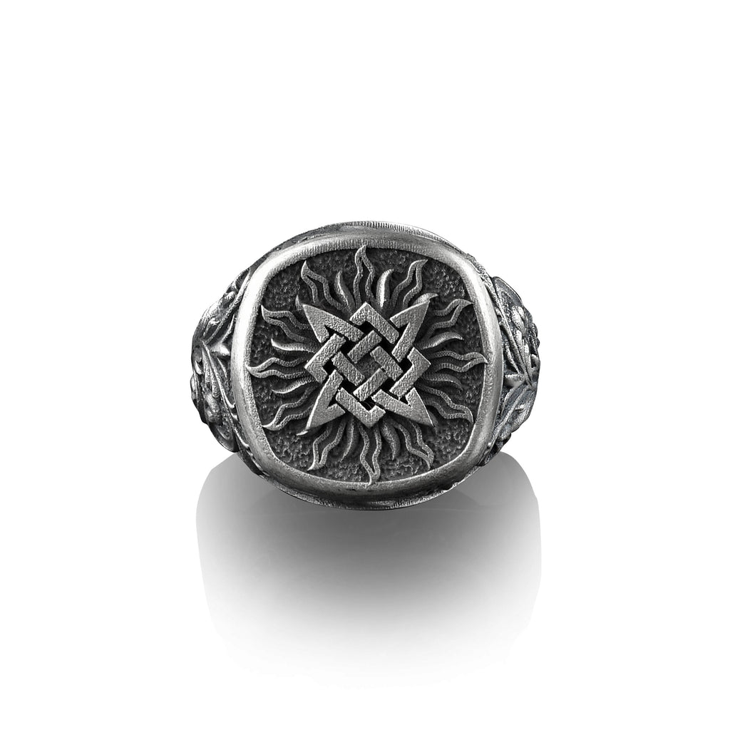 Alatyr The Sacred Stone Signet Ring, Slavic Mythology, Sterling Silver ...