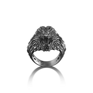 Handmade Dragon Men Ring, Elegant Dragon Ring in Sterling Silver, Ring for Dragon Lover, Mythical Creature Ring, Handcrafted Gothic Ring Men