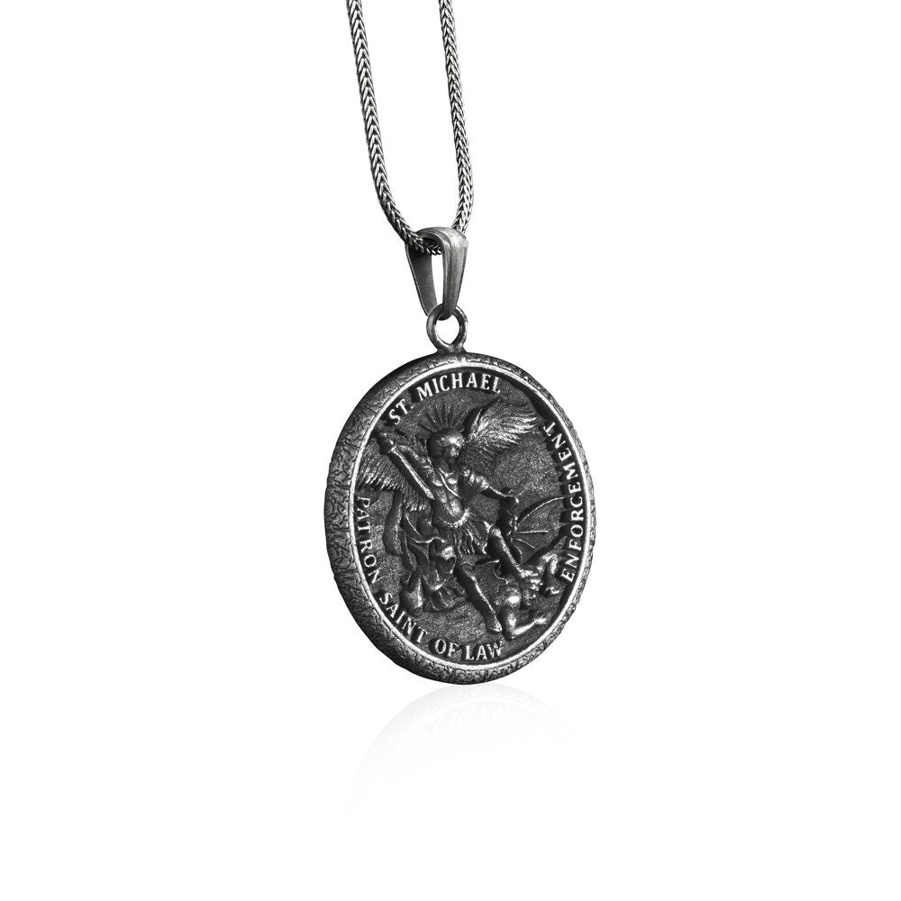 Patron saint of hot sale law enforcement necklace