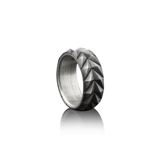 Unique Design Handmade Sterling Silver Men Brutal Ring, Silver Men Wedding Ring, Silver Men Wedding Band, Ornament Men Ring, Promise Ring