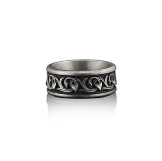 Stylish Handmade Sterling Silver Men Band Ring, Elegant Silver Wedding Men Ring, Fashionable Wedding Men Band, Statement Ring, Ornament Ring