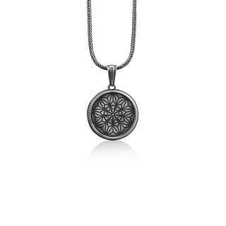 Skull On Vegvisir Wayfinder Necklace, 925 Sterling Silver Gothic Necklace, Norse Mythology Jewelry, Personalized Necklace, Memorial Gift
