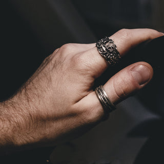 Anchor with Rope Handmade Sterling Silver Men Ring, Anchor Silver Sailor Man Ring, Anchor Silver Men Jewelry, Minimalist Ring, Ring For Men