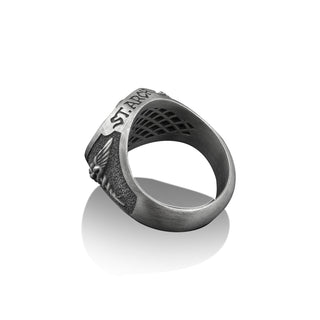 925 Sterling Silver FreeMason Ring, Masonic Ring, Family Ring, Mens Mason Ring, Minimalist Ring, Best Man Gift