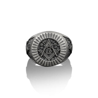 925 Sterling Silver FreeMason Ring, Masonic Ring, Family Ring, Mens Mason Ring, Minimalist Ring, Best Man Gift