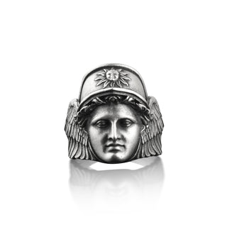 Hermes Herald of Greek Gods Ring, Ancient Greek Mythology Ring For Best Friend, Scriptural Ring For Husband, Goddess Ring For Boyfriend