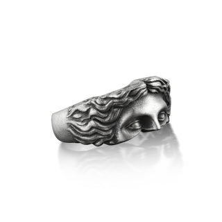 Aphrodite Eyes One Of A Kind Ring, Goddess Venus Ring in Roman Mythology, Ancient Greek Ring in Sterling Silver, Fantasy Ring For Men