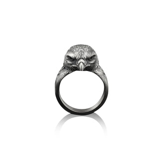Bald Eagle Handmade Sterling Silver Men Ring, Eagle Unique Animal Ring, American Eagle Silver Men Jewelry, Best Friend Gift, Ring for men