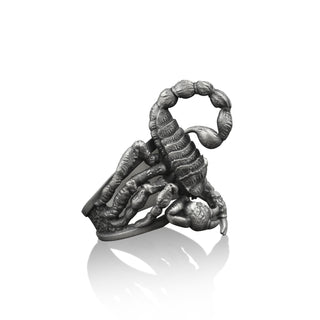 3D Scorpion 925 Silver Animal Ring, Sterling Silver Scorpio Zodiac Ring, Astrology Ring, Scorpion Jewelry, Best Friend Ring, Memorial Gift