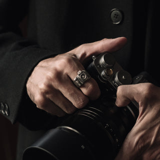 Photo Camera Handmade Sterling Silver Men Ring, Silver Photographer Ring, Minimalist Ring, Best Friend Ring, Ring For Men, Memorial Gift