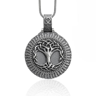 Men Yggdrasil Pendant, Silver Yggdrasil Men Necklace, Viking Jewelry, Scandinavian Life Of  Tree Amulet, Men Viking Pendant, Slavic Men Gift