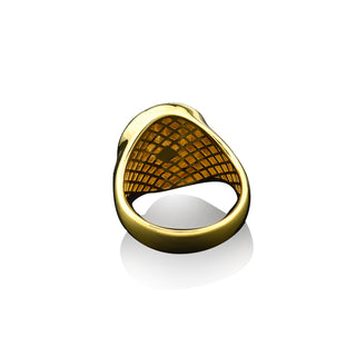 14K Gold Bear Head Mens Ring, 10K Gold Oval Signet Bear Man Ring, 18K Gold Wild Angry Bear Ring, 10K Viking Gold Ring, Jewelry For Men
