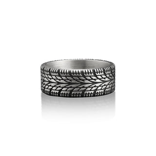 Stylish Tyre Handmade Silver Men Band Ring, Fashionable Wedding Ring, Elegant Wedding Band, Ornament Ring, Biker Ring, Minimalist Ring