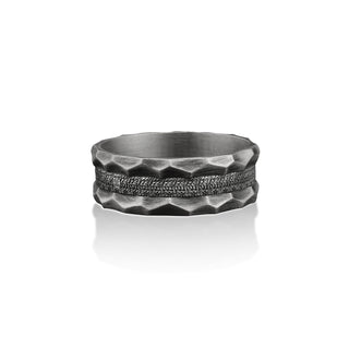 Elegant Handmade Sterling Silver Men Band Ring, Stylish Men Wedding Ring, Fashionable Men Wedding Band, Stackable Unique Ring, Memorial Gift