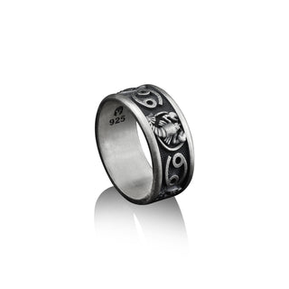 Scorpio Sterling Silver Zodiac Ring, 925 Silver Scorpion Ring, Men's Wedding Band Ring, Celestial Jewelry, Constellation Ring, Birthday Gift