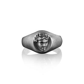 Sterling Silver Hylas Ring for Men, Mythical Hero Ring, Ancient Greek Mythology Jewelry, Mens Signet Ring, Historical Ring, Memorial Gift