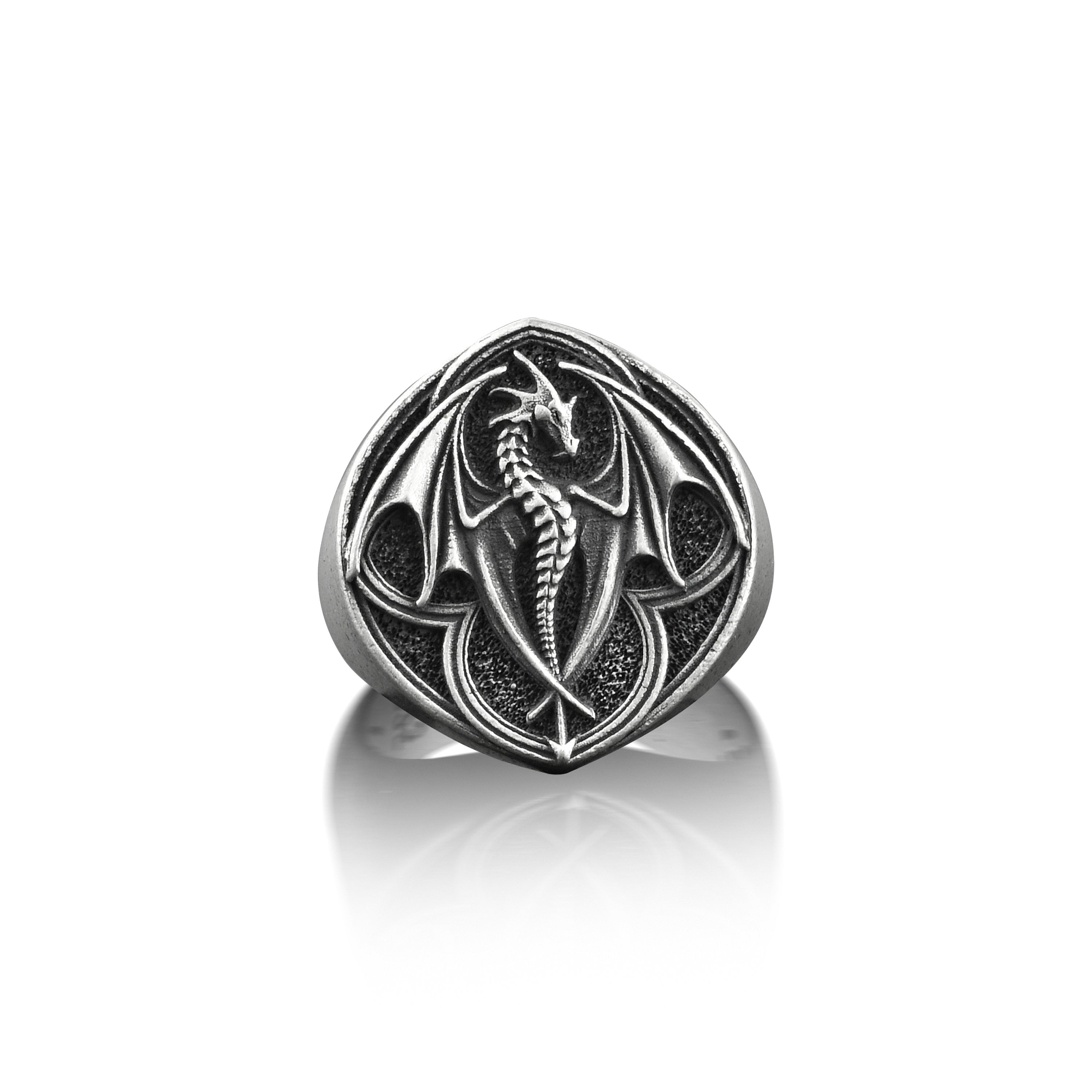 Dragon Ring - outlet 925 Sterling Silver Dragon Men Ring, Oxidized Dragon Ring, Mythological Jewelry, Viking Ring, Gift For Him, Biker Lover Gift