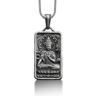 Buddha 925 Silver Engraved Necklace, Sterling Silver Buddha Jewelry, Buddha Art, Personalized Necklace, Spiritual Necklace, Memorial Gift