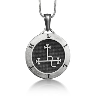 Sigil of lilith pendant necklace in sterling silver, Jewish mythology necklace for mom, Feminine necklace for girlfriend