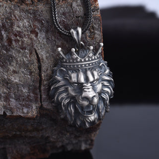 Handmade Lion King Necklace For Men in Sterling Sİlver, Leo Zodiac Man Pendant, Jewelry For Men, Necklace For Mens, Personalized Leo Gift