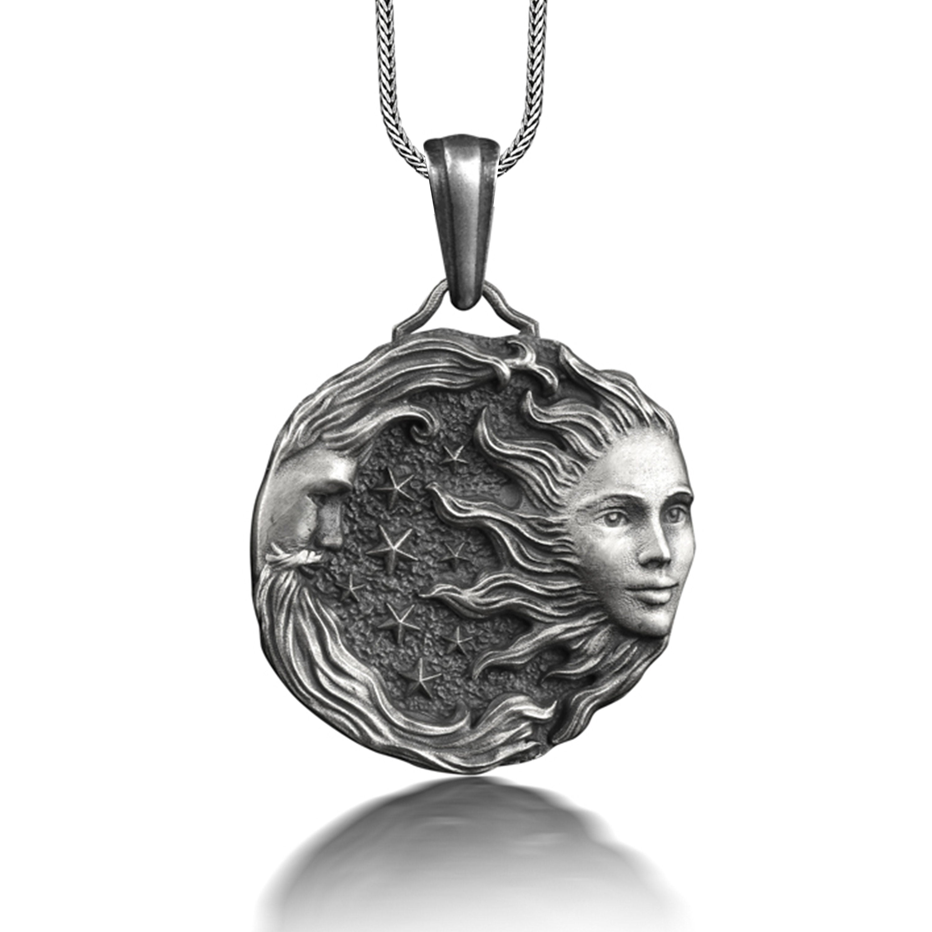 ByThiel Sterling Silver Men's Sun & Moon Celestial 29 outlet